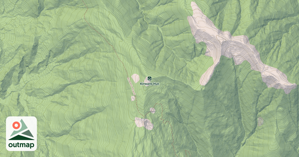 Map of Kirwans Hut