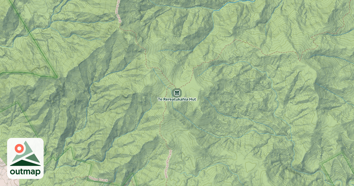 Map of Te Rereatukahia Hut