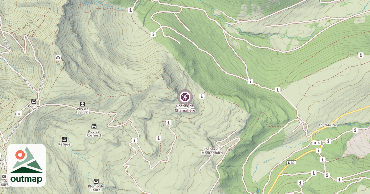 Map of Rocher de Chamalière