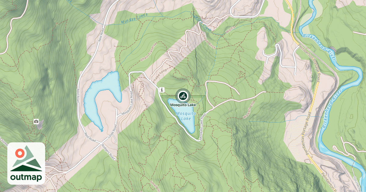 Map of Mosquito Lake