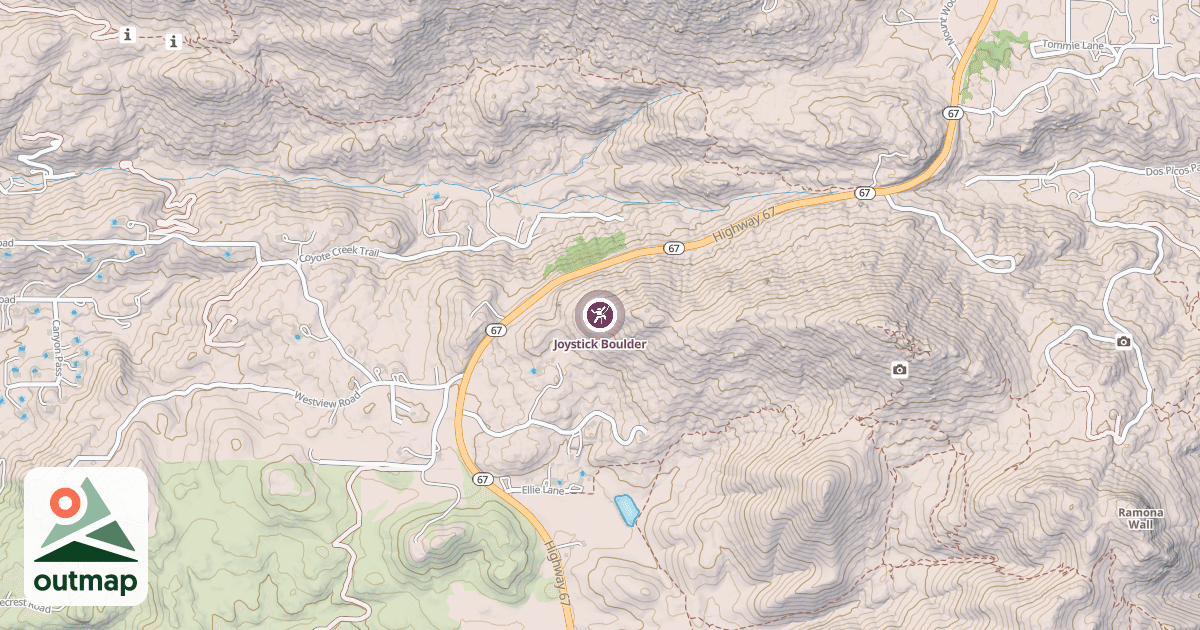 Map of Joystick Boulder