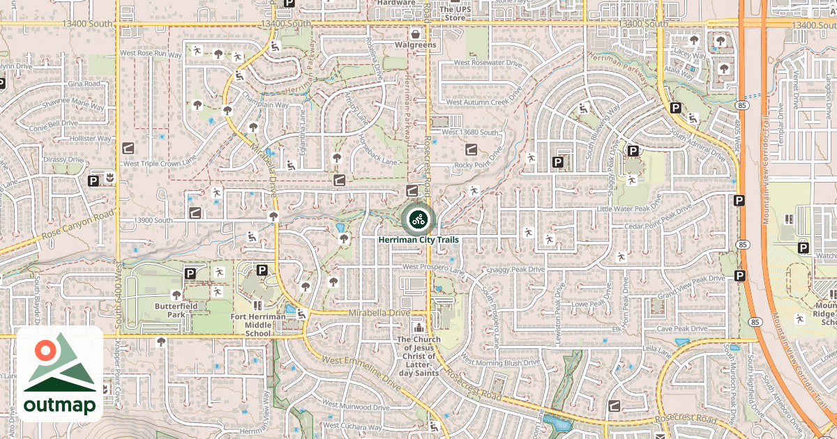 Map of Herriman City Trails