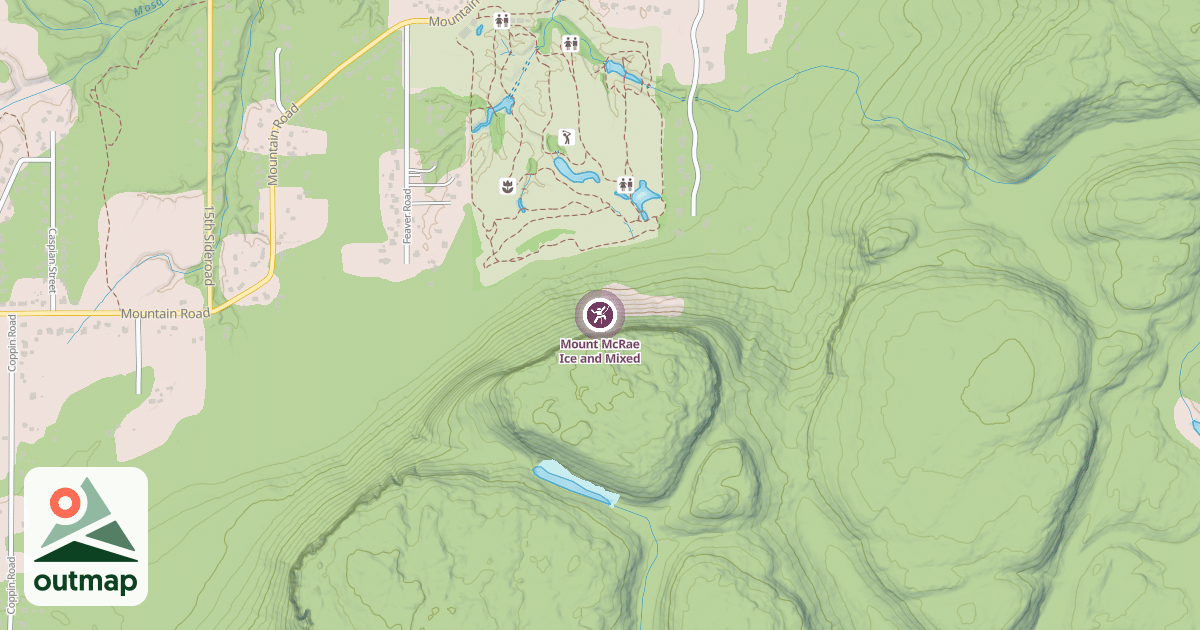Map of Mount McRae Ice and Mixed