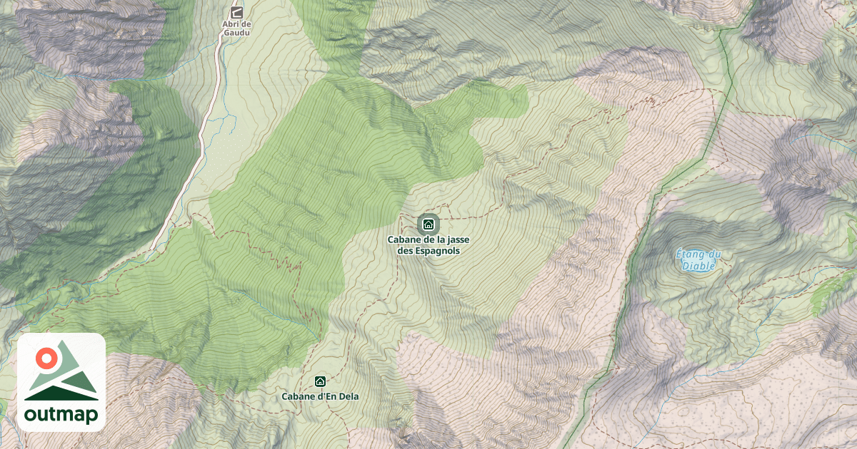 Map of Cabane de la jasse des Espagnols