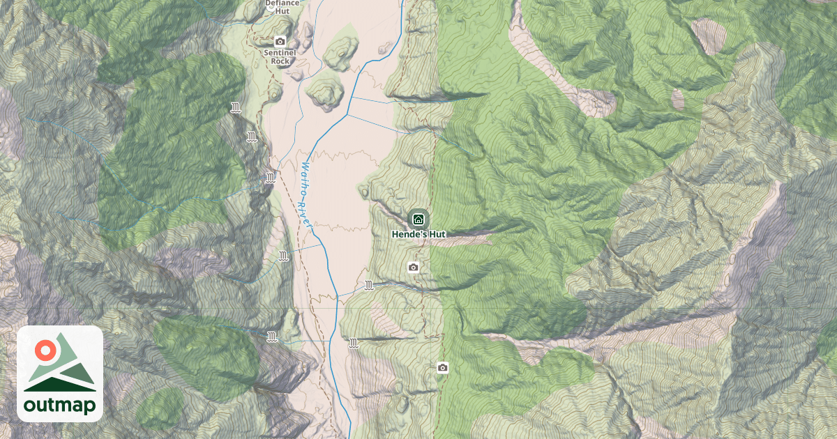 Map of Hende's Hut