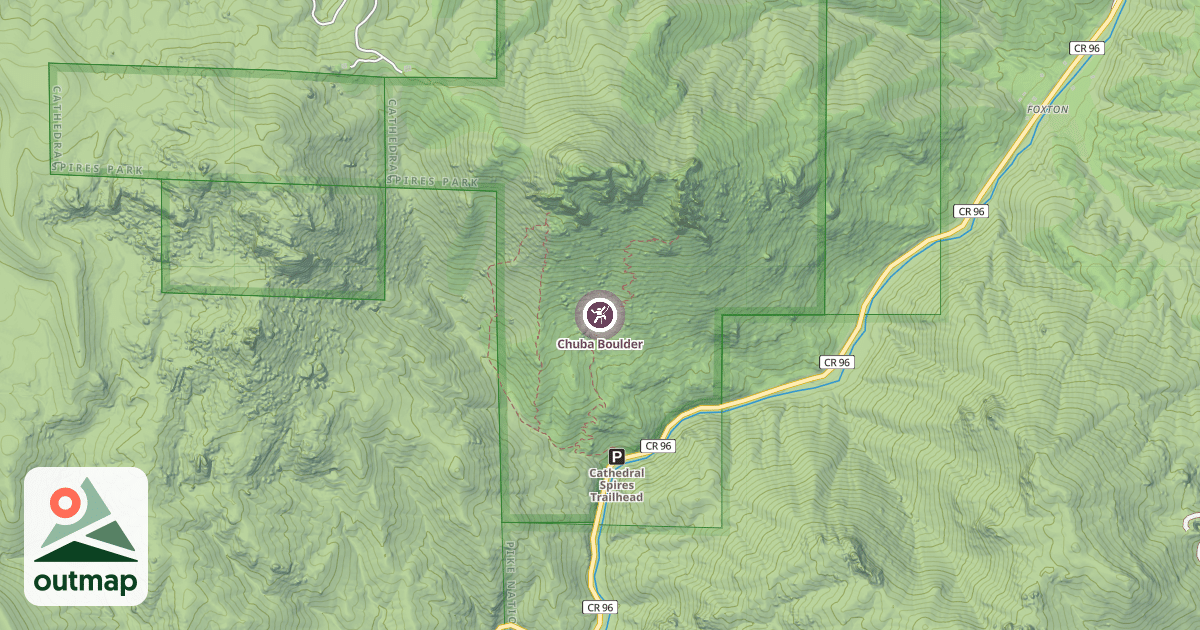 Map of Chuba Boulder
