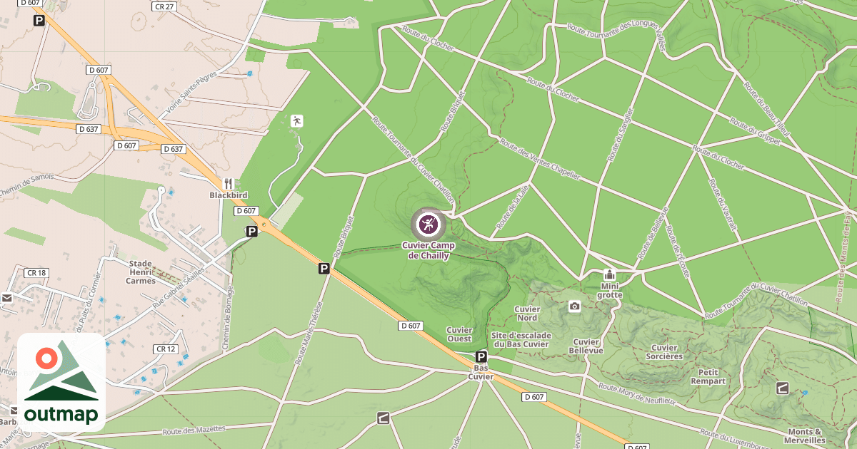 Map of Cuvier Camp de Chailly