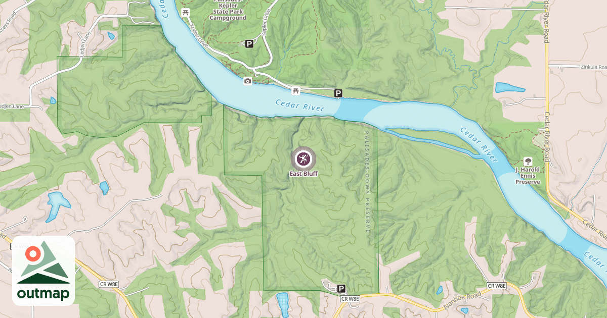 Map of East Bluff