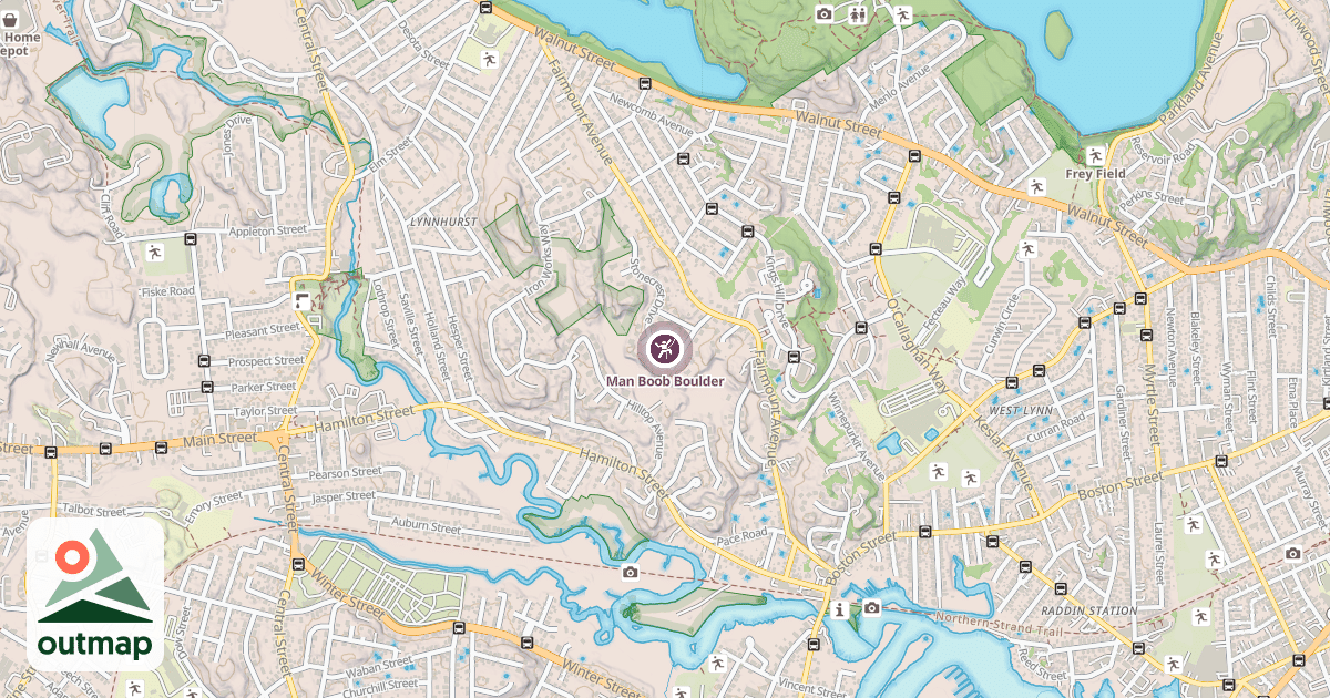 Map of Man Boob Boulder