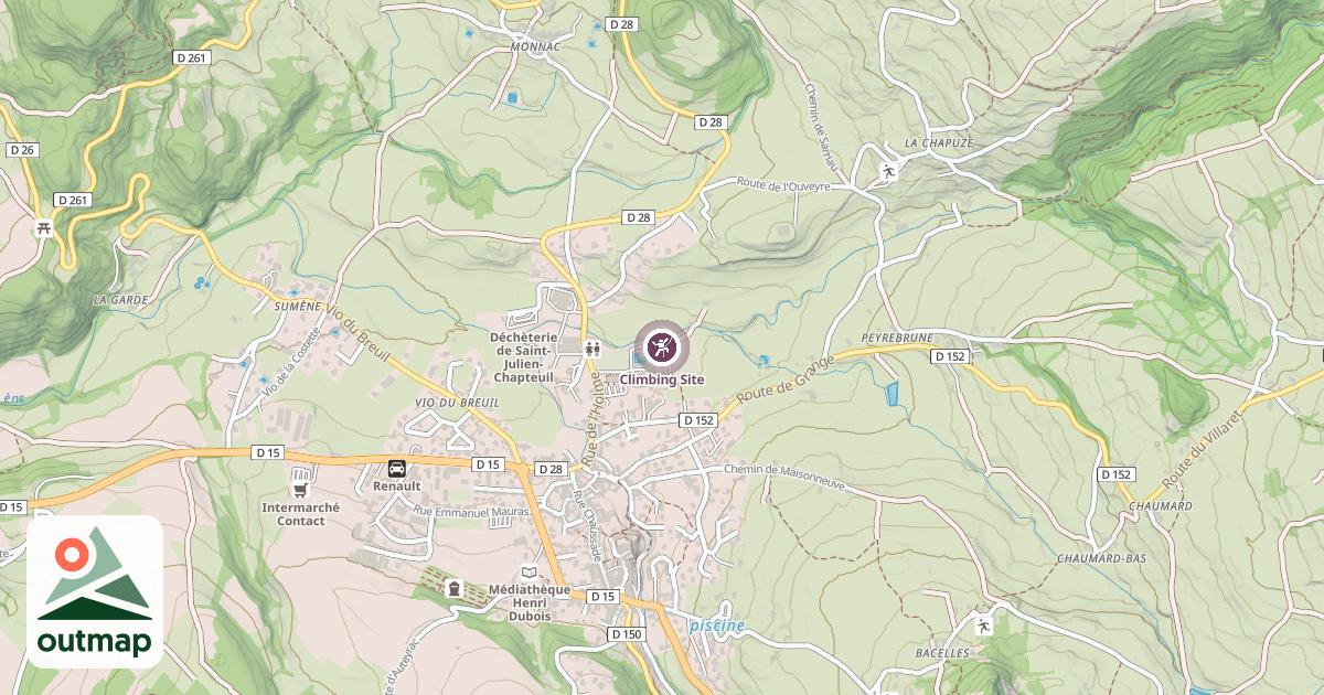 Map of Climbing Site