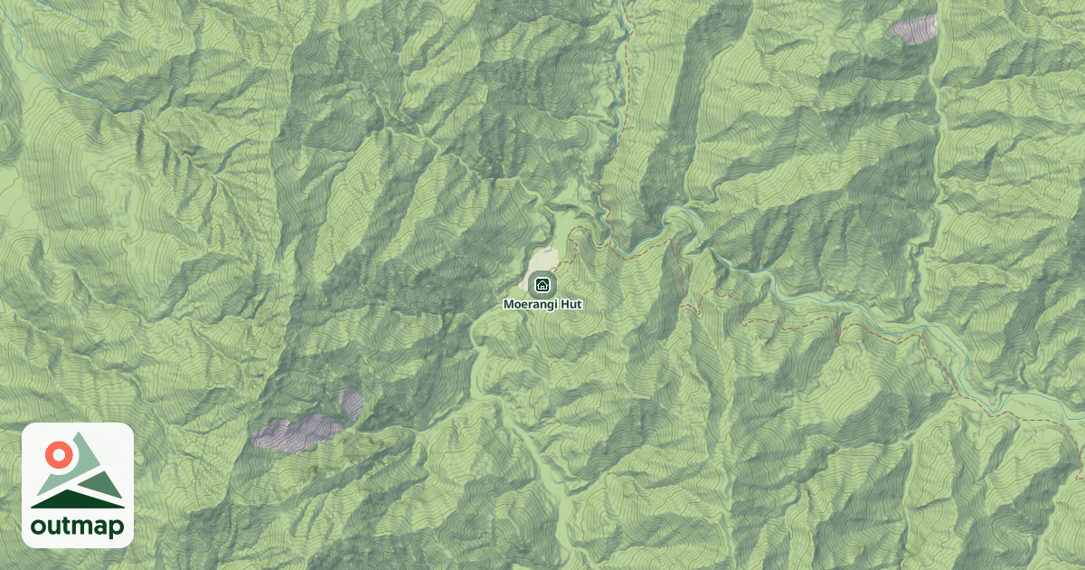 Map of Moerangi Hut