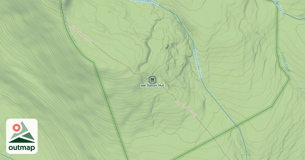 Map of Joe Slatter Hut