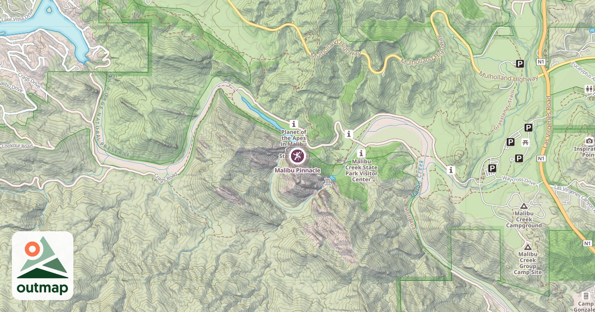 Map of Malibu Pinnacle