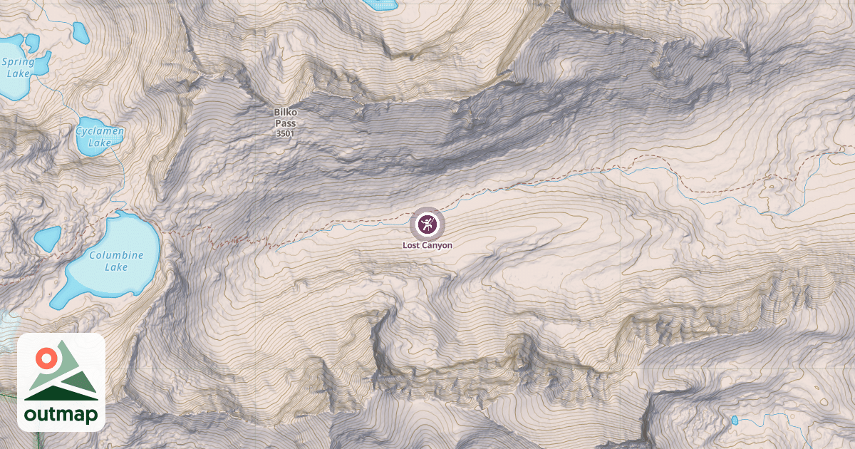 Map of Lost Canyon
