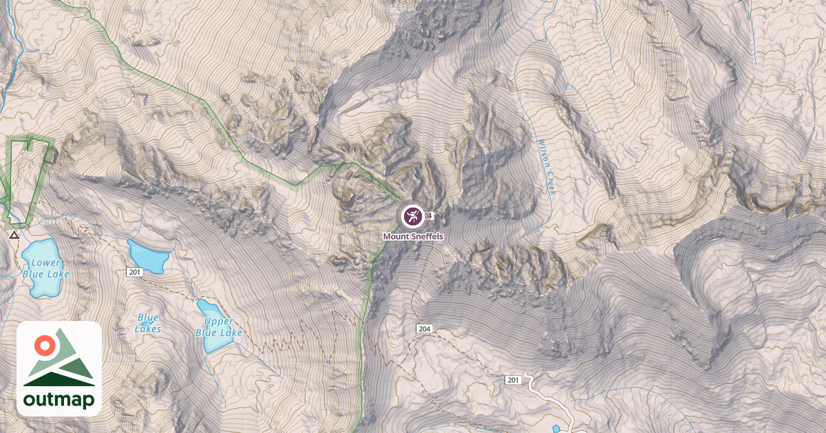 Map of Mount Sneffels