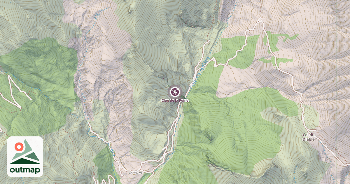Map of Clue de la Peine