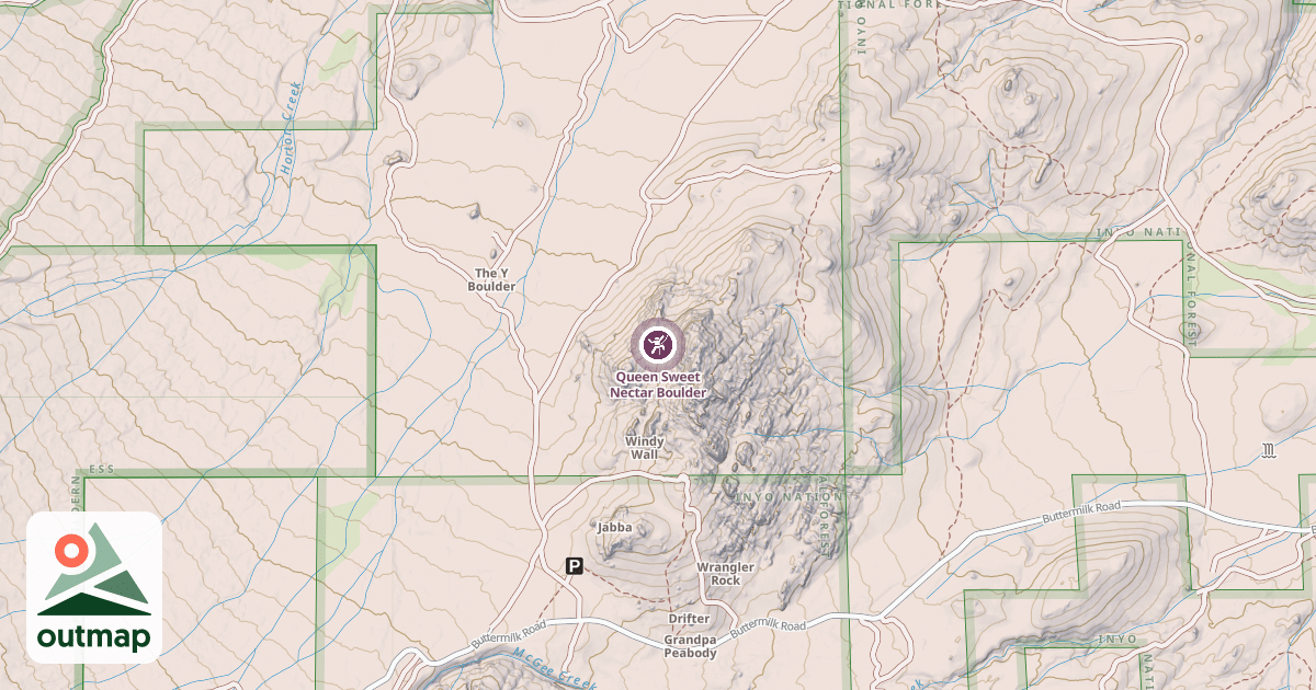 Map of Queen Sweet Nectar Boulder