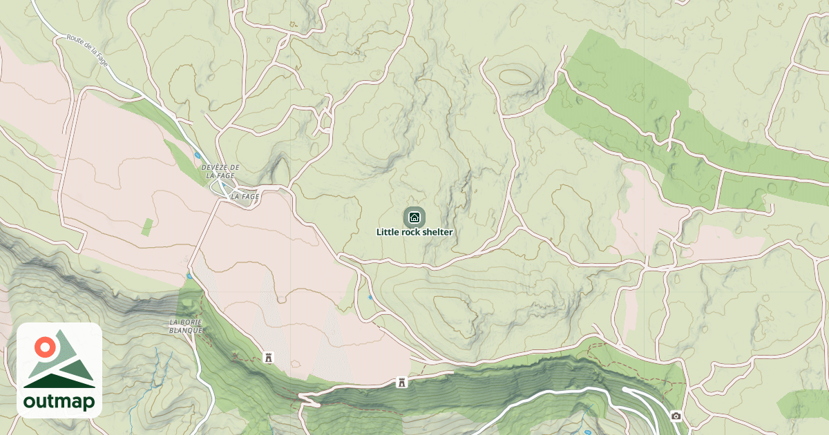 Map of Little rock shelter