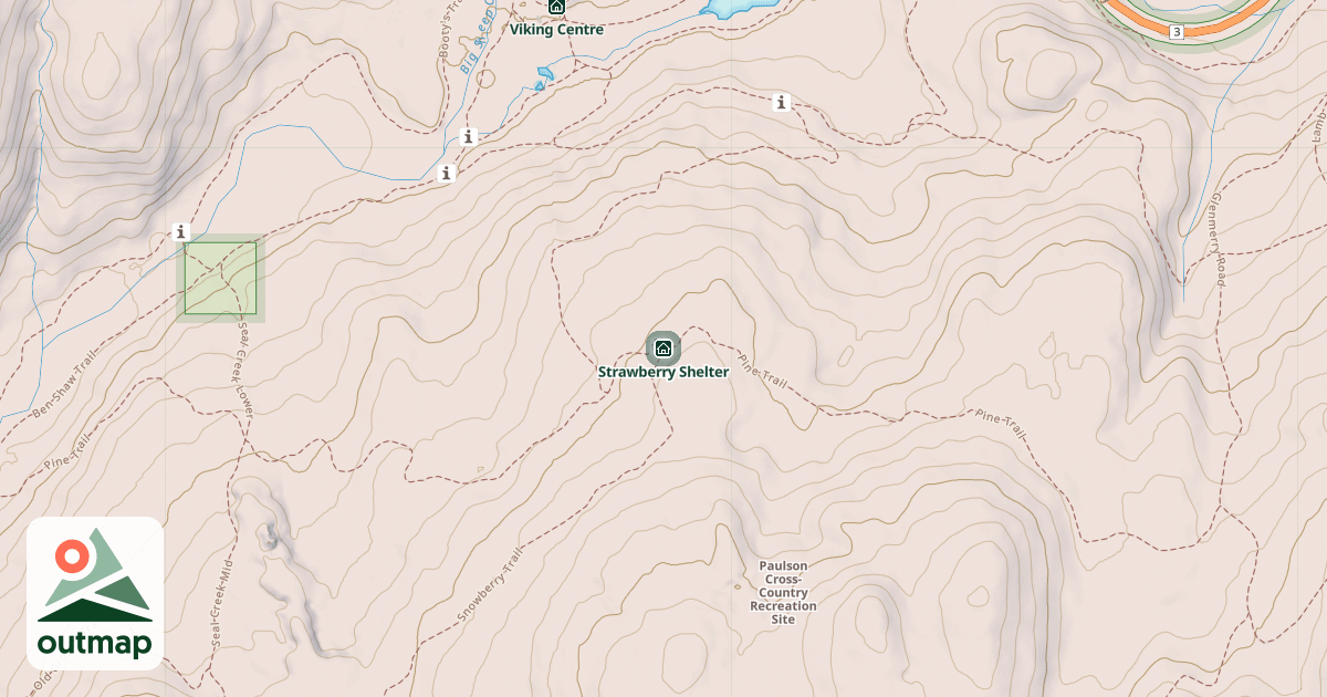 Map of Strawberry Shelter