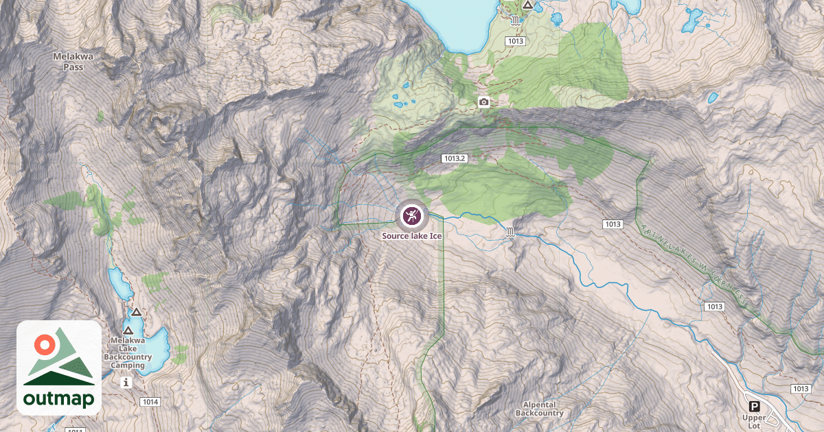 Map of Source lake Ice