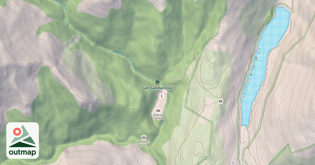 Map of Sam Summers Hut