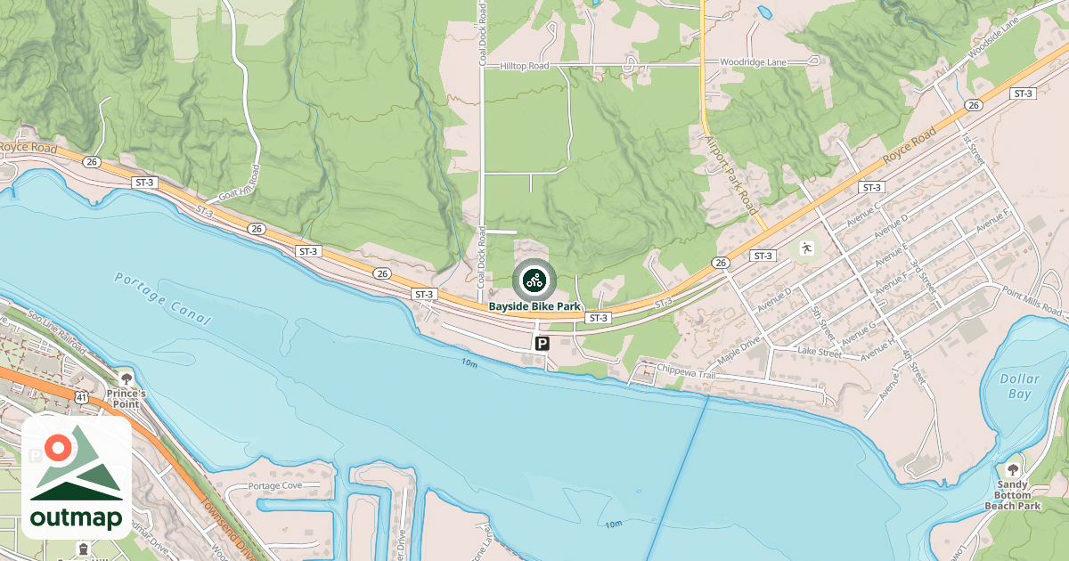 Map of Bayside Bike Park