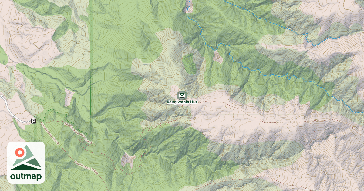 Map of Rangiwahia Hut