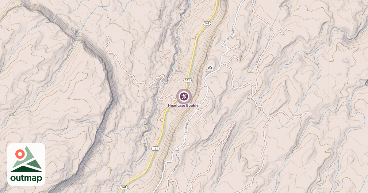 Map of Headcase Boulder