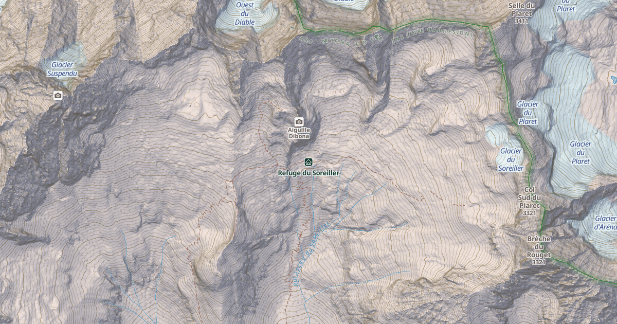 Map preview of Refuge du Soreiller