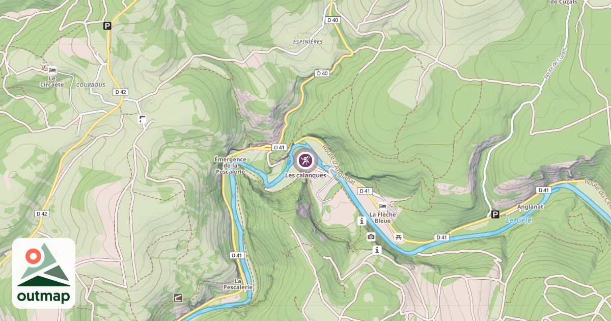 Map of Les calanques