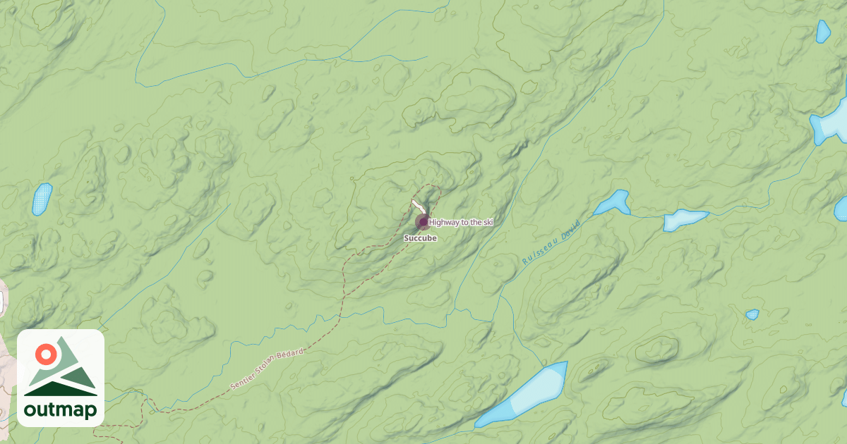 Map of Highway to the ski