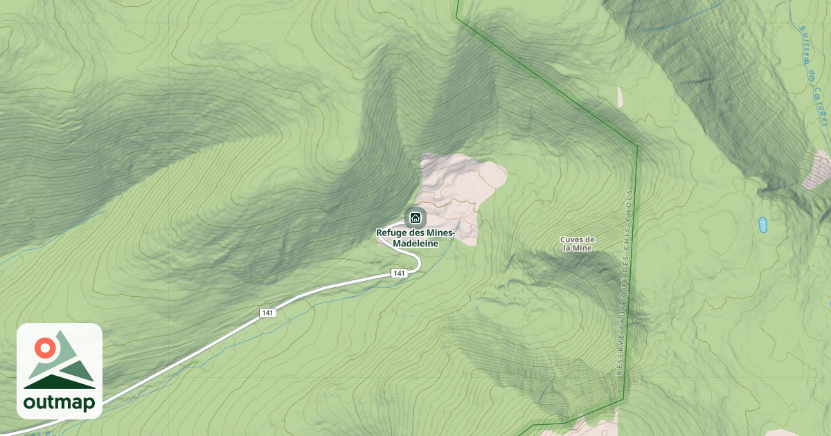Map of Refuge des Mines-Madeleine
