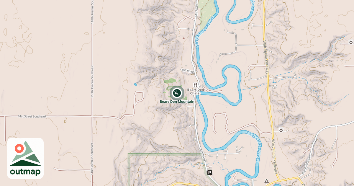 Map of Bears Den Mountain