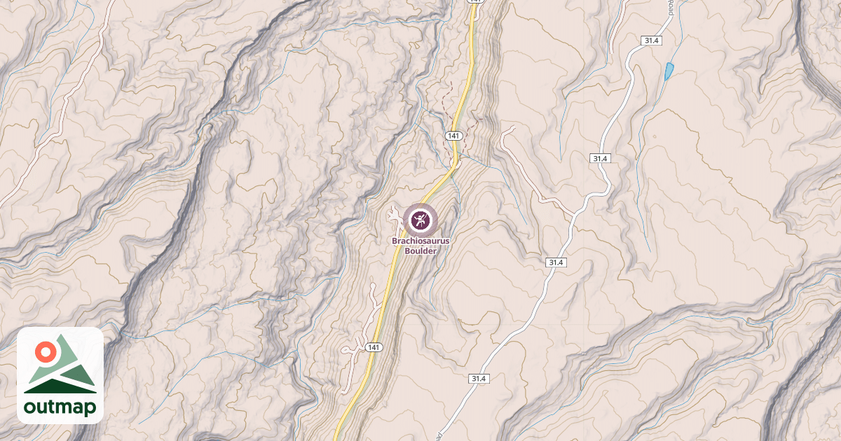 Map of Brachiosaurus Boulder