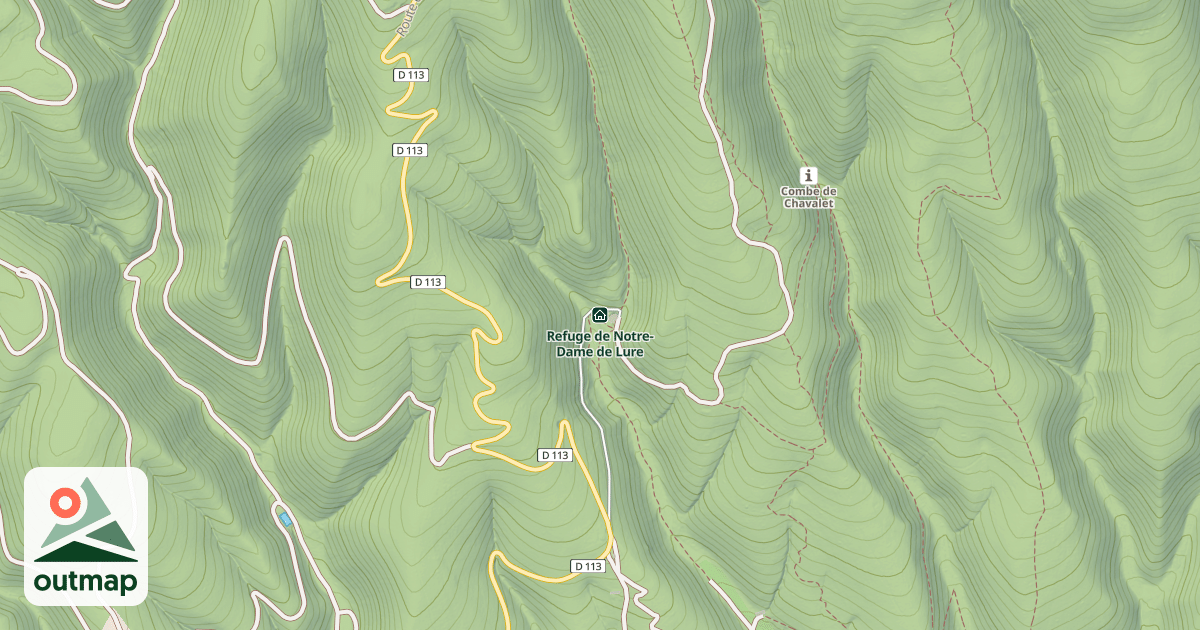 Map of Refuge de Notre-Dame de Lure