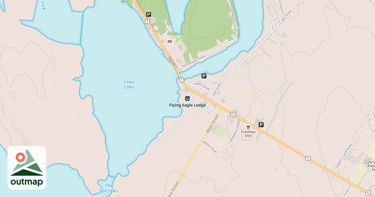 Map of Flying Eagle Lodge