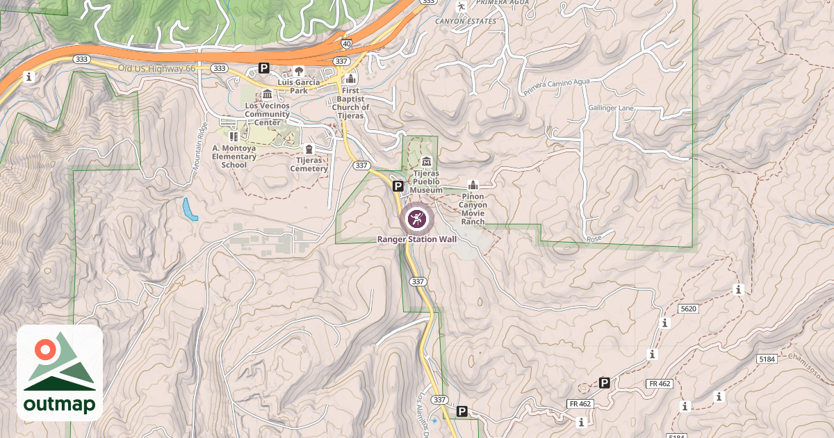 Map of Ranger Station Wall