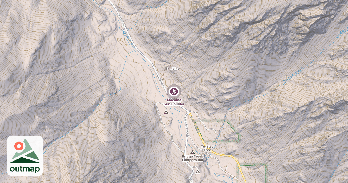 Map of Machine Gun Boulder
