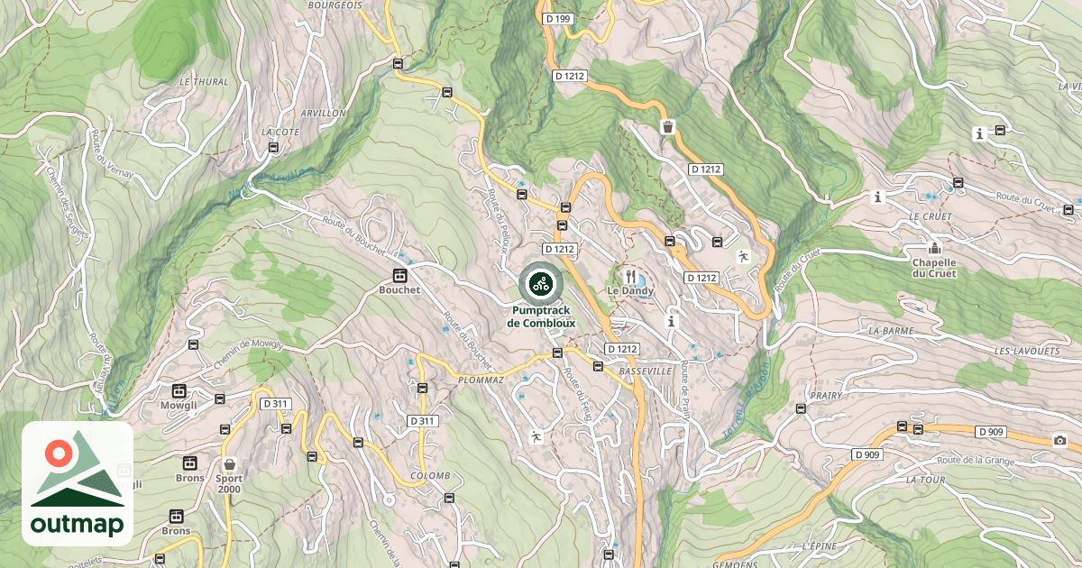 Map of Pumptrack de Combloux