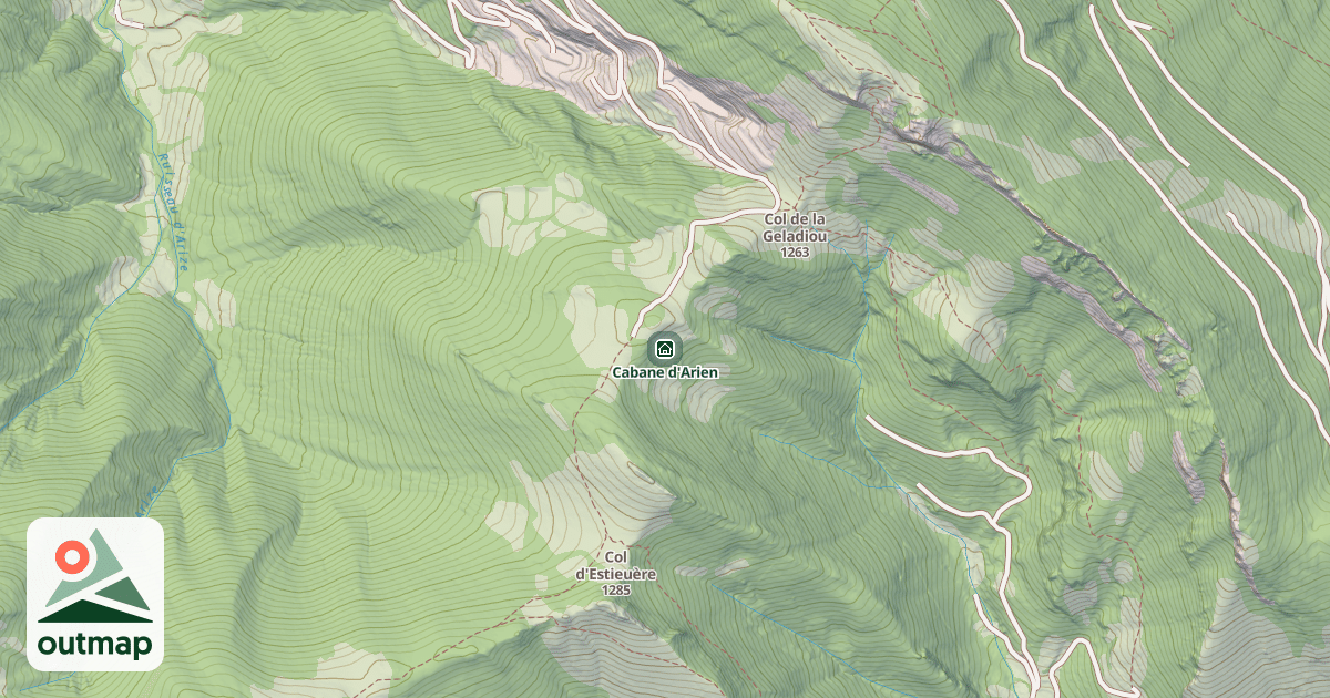 Map of Cabane d'Arien