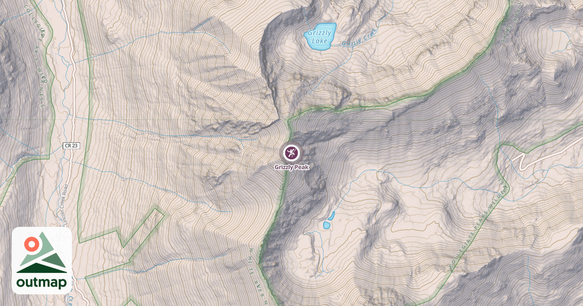 Map of Grizzly Peak