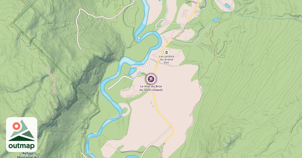 Map of Le mur du Bras du nord (closed)