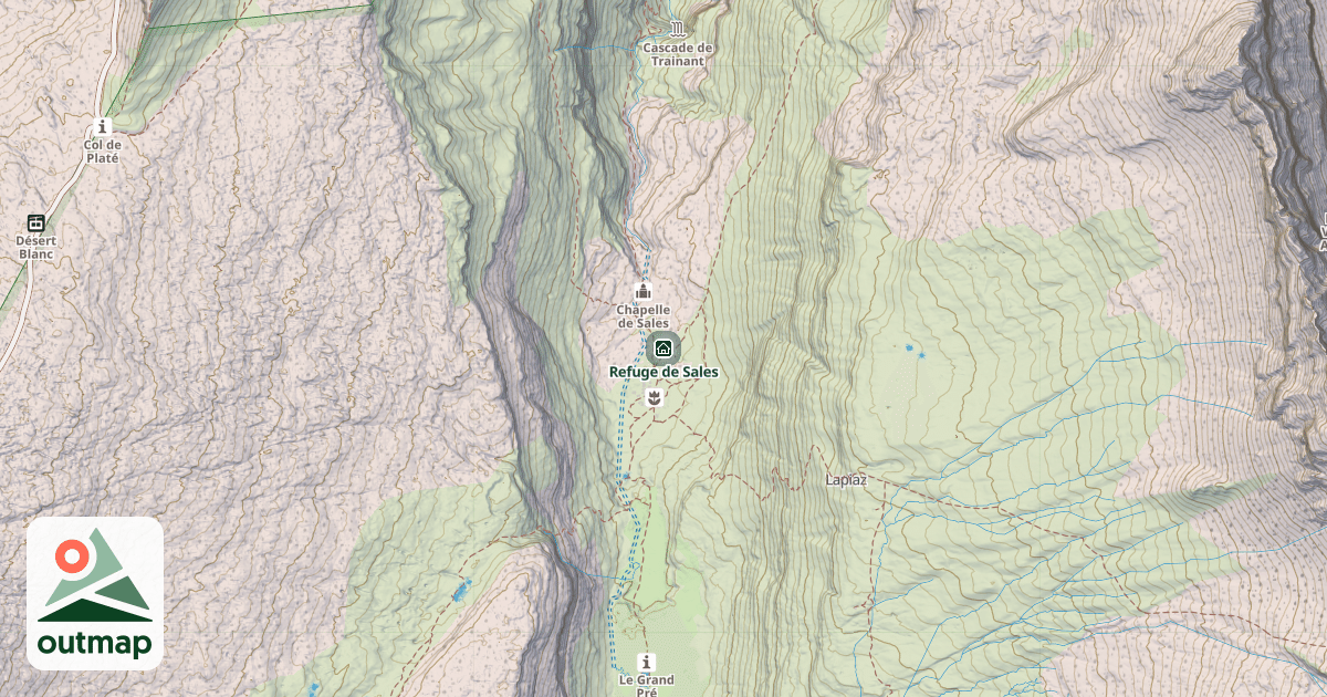 Map of Refuge de Sales