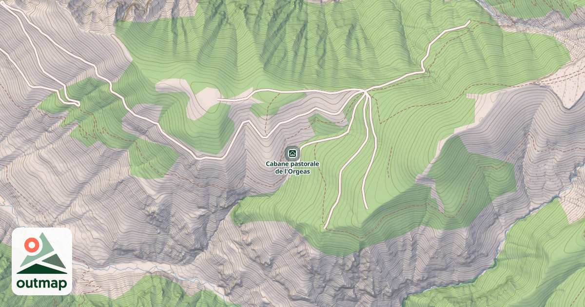 Map of Cabane pastorale de l'Orgeas