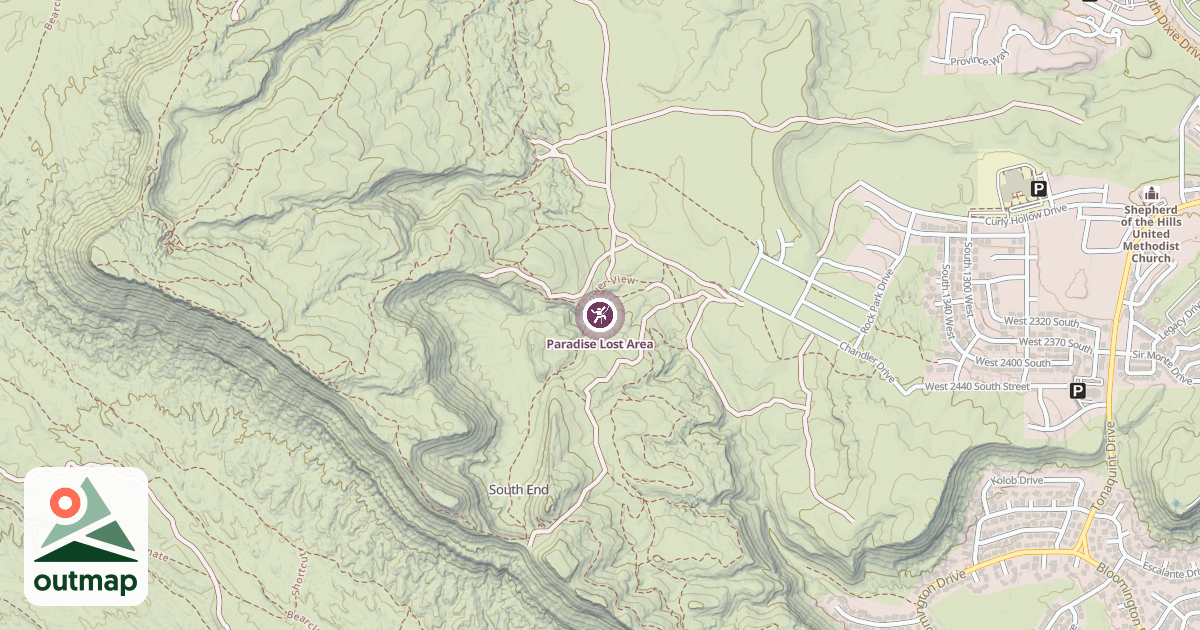 Map of Paradise Lost Area