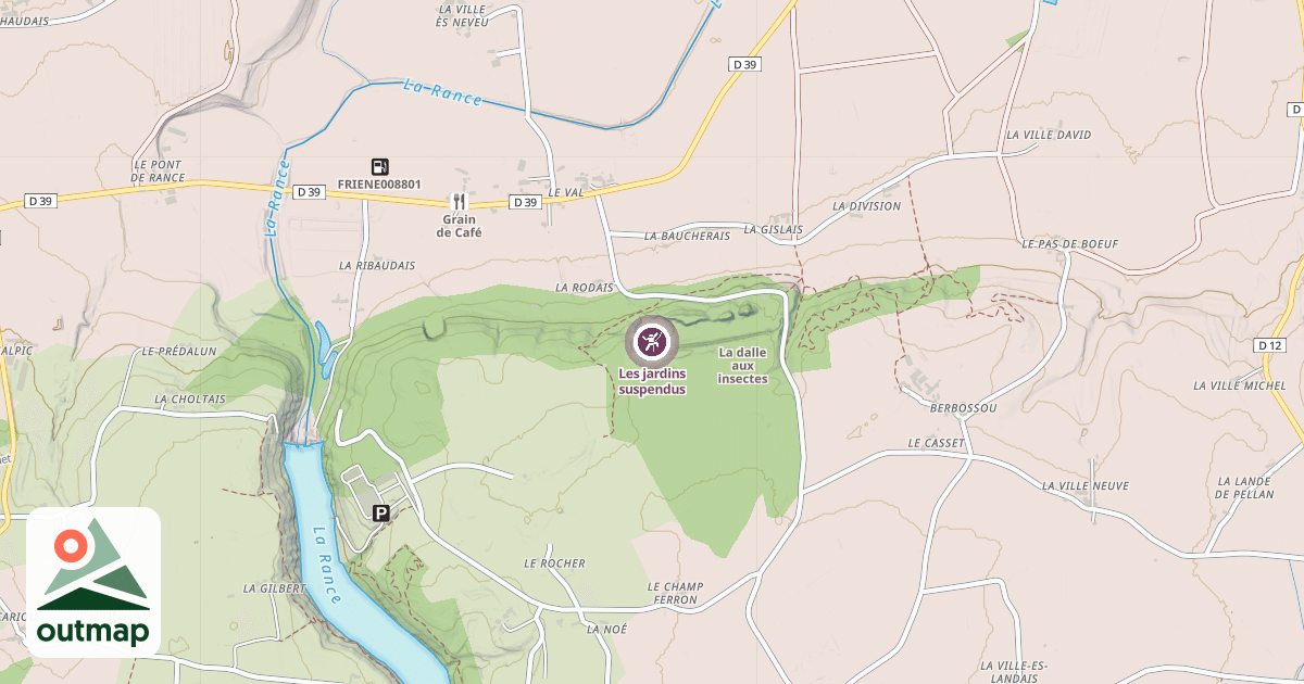 Map of Les jardins suspendus
