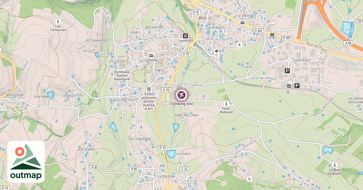 Map of Climbing Site