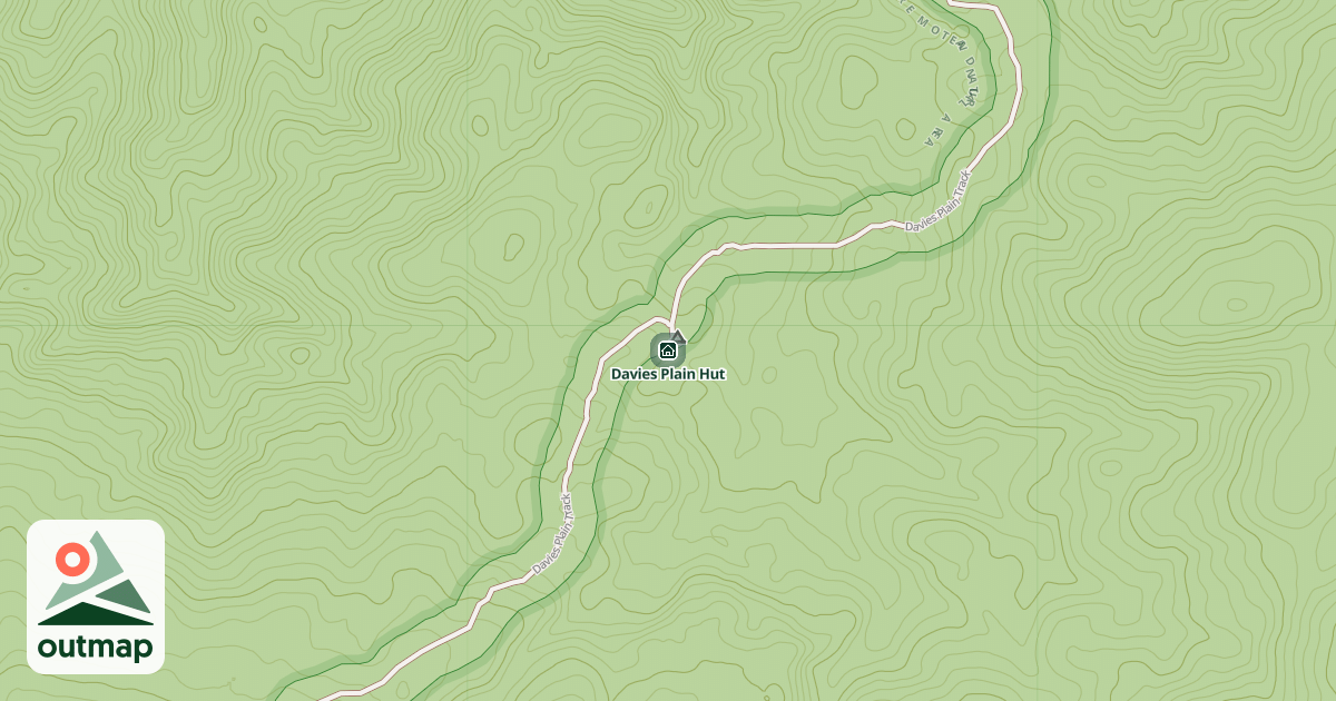 Map of Davies Plain Hut