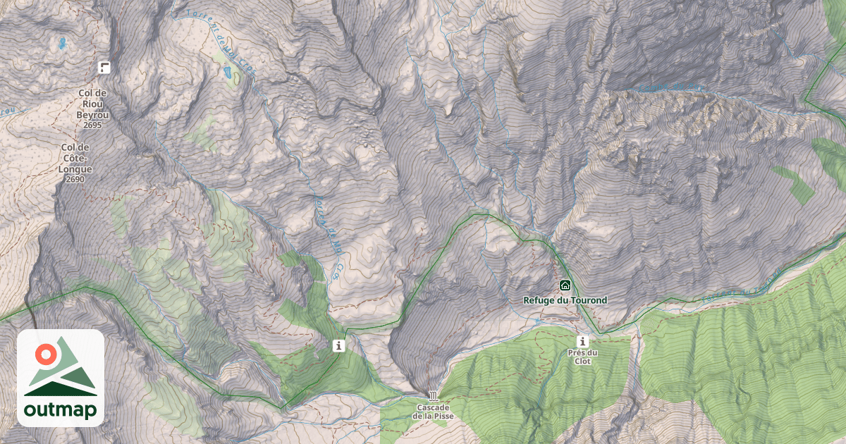Map of Cabane du Jas des Pierres