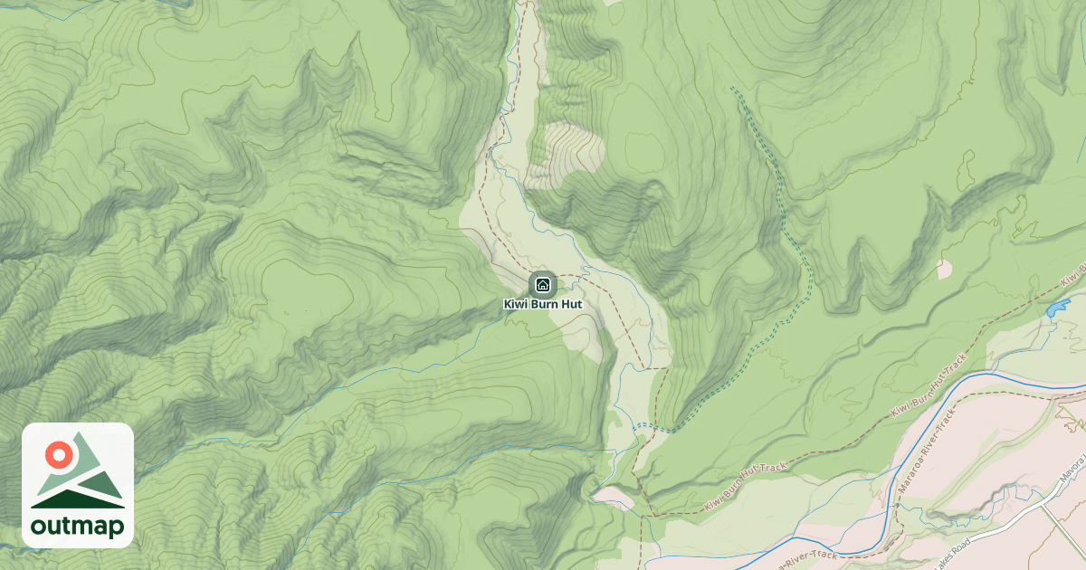 Map of Kiwi Burn Hut